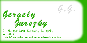 gergely gurszky business card